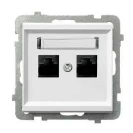 ospel-gniazdo-komputerowe-podwojne-2xrj45-kat-5e-bialy-polysk-gpk-2r-k-m-00