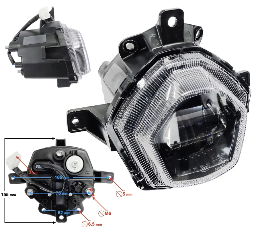 reflektor-przod-voge-125r-stan-nowy