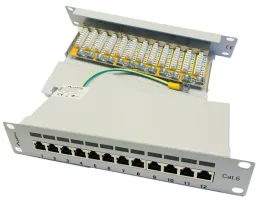 patch-panel-rack-12-port-1u-10-kat-6-ftp-z-organizerem-ekranowany-szary