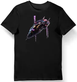 koszulka-meska-czarna-retro-przyszlosciowy-statek-z-cowboy-bebop-xl