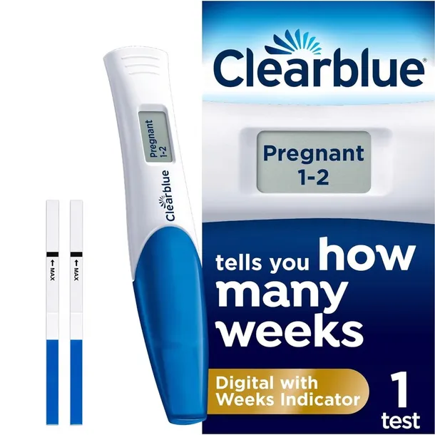 CLEARBLUE test ciążowy cyfrowy wskazuje tydzień 1 szt. +2p One+Step