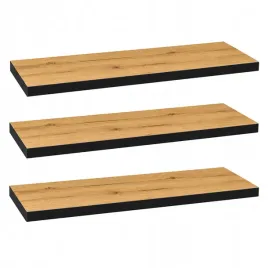 zestaw-2x-polka-40-cm-scienna-do-pokoju-salonu-debowa-wykonczenie-czarne