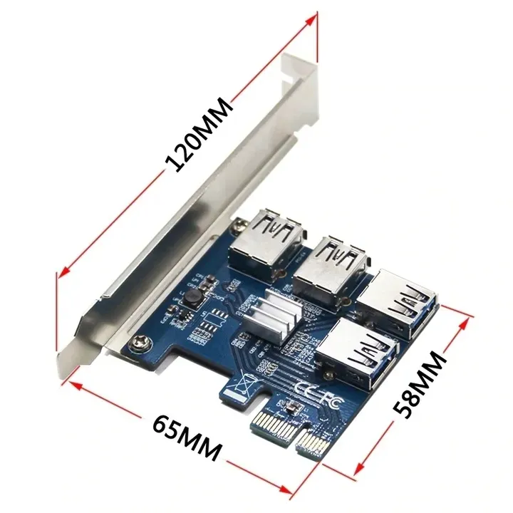 adapter-pci-e-usb-riser-splitter-4x-riser-010s