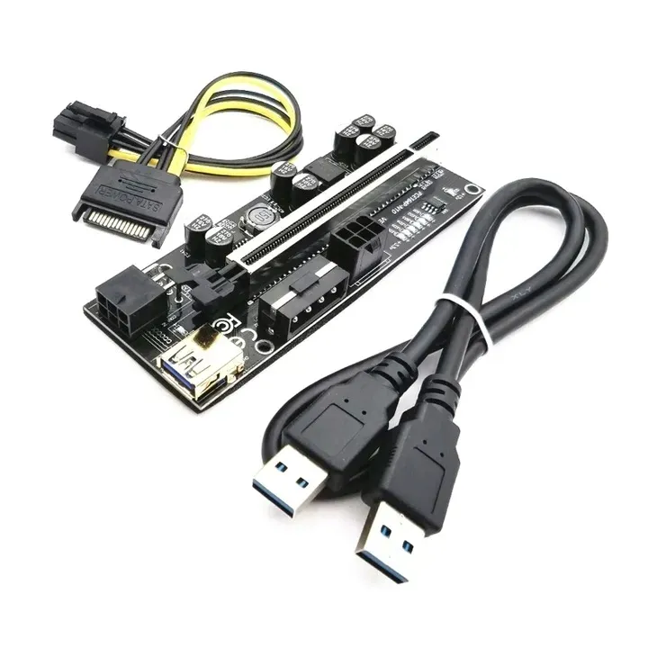 adapter-pci-e-usb-riser-splitter-4x-riser-010s-stan-nowy