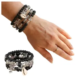 komplet-bransoletek-4w1-boho-czarny-styl