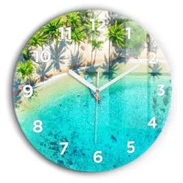 duzy-zegar-szklany-do-mieszkania-ze-wzorem-tropikalna-plaza-koh-tao-fi60-cm