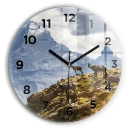 designerski-zegar-szklany-do-wnetrz-ze-wzorem-koza-w-dolinie-aosta-fi30-cm
