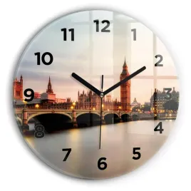 okragly-zegar-szklany-do-kuchni-ze-wzorem-big-ben-panorama-londynu-fi30-cm