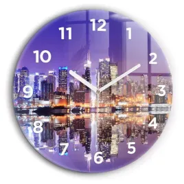 okragly-zegar-szklany-designerski-ze-wzorem-miasto-nowy-jork-noca-fi60-cm