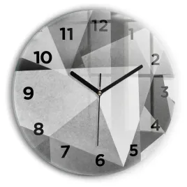 zegar-szklany-na-sciane-z-nadrukiem-szara-geometryczna-abstrakcja-fi30-cm
