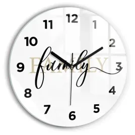 okragly-zegar-szklany-na-sciane-ze-stylowym-nadrukiem-napis-family-fi30-cm