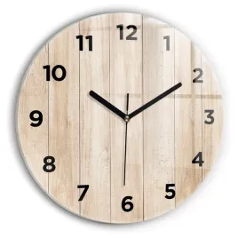 designerski-okragly-foto-zegar-szklany-do-wnetrz-drewniana-tekstura-fi30-cm