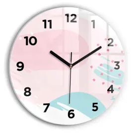 dekoracyjny-zegar-szklany-na-sciane-z-grafika-pastelowa-abstrakcja-fi30-cm