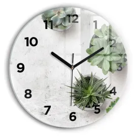 zegar-szklany-do-kuchni-ze-stylowym-nadrukiem-rosliny-dekoracyjne-fi30-cm