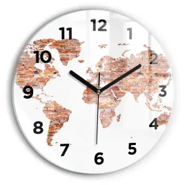 dekoracyjny-zegar-szklany-na-sciane-z-nadrukiem-stara-mapa-z-cegly-fi30-cm