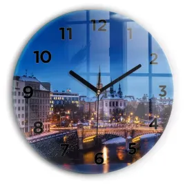scienny-zegar-szklany-do-nowoczesnych-wnetrz-panorama-miasta-pilzno-fi30-cm