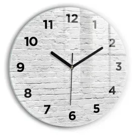 duzy-zegar-szklany-do-mieszkania-ze-wzorem-sciana-z-jasnych-cegiel-fi30-cm