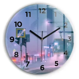 minimalistyczny-zegar-szklany-scienny-z-nadrukiem-warszawa-we-mgle-fi30-cm