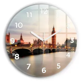 okragly-zegar-szklany-nowoczesny-z-grafika-big-ben-panorama-londynu-fi30-cm