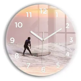 dekoracyjny-okragly-foto-zegar-szklany-na-sciane-surfer-na-hawajach-fi30-cm