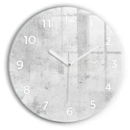 okragly-zegar-szklany-na-sciane-ze-stylowym-nadrukiem-betonowy-mur-fi30-cm