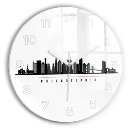 okragly-zegar-szklany-elegancki-na-sciane-ilustracja-philadelphia-fi30-cm