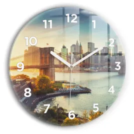okragly-zegar-szklany-minimalistyczny-scienny-nowy-jork-manhattan-fi30-cm