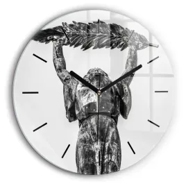 zegar-szklany-designerski-z-nadrukiem-statua-wolnosci-w-budapeszcie-fi60-cm