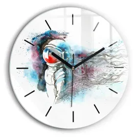 okragly-zegar-szklany-designerski-do-wnetrz-abstrakcja-astronauta-fi60-cm