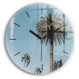 zegar-szklany-do-kuchni-na-sciane-z-nadrukiem-palmy-w-los-angeles-fi60-cm