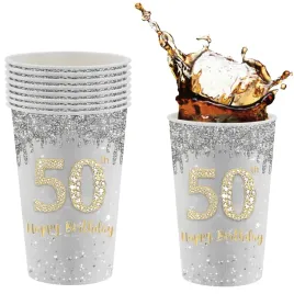 kubki-papierowe-16-sztuk-srebrne-50-urodziny-happy-birthday-250ml-popoyu