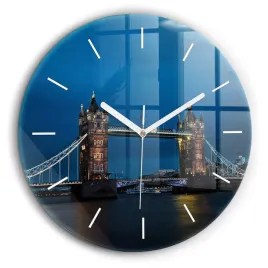 okragly-zegar-szklany-scienny-z-nadrukiem-tower-bridge-londyn-noca-fi60-cm