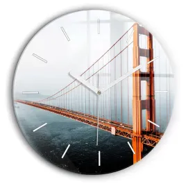 okragly-zegar-szklany-scienny-do-salonu-z-grafika-most-golden-gate-fi60-cm