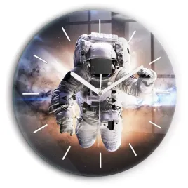 duzy-zegar-szklany-do-mieszkania-z-nadrukiem-astronauta-w-kosmosie-fi60-cm