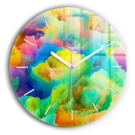 zegar-szklany-do-sypialni-ze-stylowym-nadrukiem-fraktalna-tekstura-fi60-cm