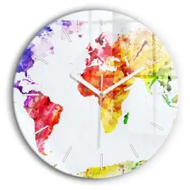 zegar-szklany-scienny-do-nowoczesnych-wnetrz-mapa-swiata-akwarelowa-fi60-cm