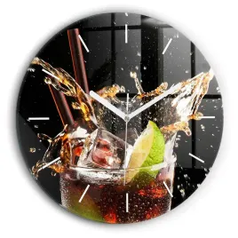 designerski-okragly-zegar-szklany-do-wnetrz-z-grafika-drink-z-lodem-fi60-cm