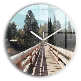 zegar-szklany-designerski-ze-stylowym-nadrukiem-gory-w-yellowstone-fi30-cm
