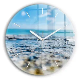 okragly-zegar-szklany-scienny-do-salonu-z-grafika-fotografia-wody-fi30-cm