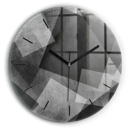 okragly-zegar-szklany-do-salonu-z-nadrukiem-abstrakcja-geometryczna-fi30-cm