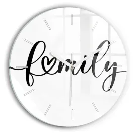nowoczesny-zegar-szklany-na-sciane-ze-wzorem-napis-family-i-serce-fi30-cm