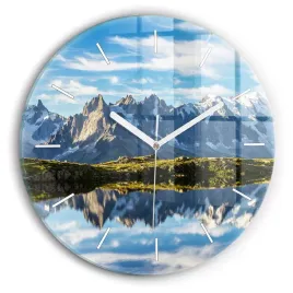 okragly-zegar-szklany-designerski-ze-wzorem-dolina-chamonix-alpy-fi30-cm