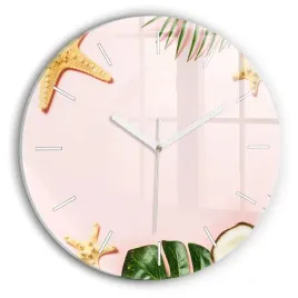 okragly-zegar-szklany-na-sciane-ze-stylowym-nadrukiem-letni-nastroj-fi30-cm