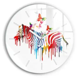 duzy-okragly-zegar-szklany-do-mieszkania-z-grafika-kolorowa-zebra-fi30-cm