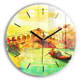 nowoczesny-zegar-szklany-na-sciane-z-nadrukiem-wenecja-most-rialto-fi30-cm