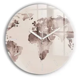 zegar-szklany-scienny-do-nowoczesnych-wnetrz-akwarela-mapa-swiata-fi30-cm