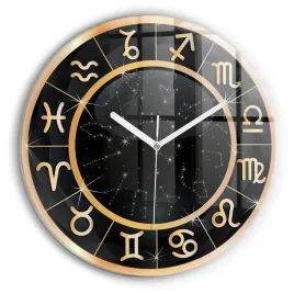 duzy-zegar-szklany-do-mieszkania-z-nadrukiem-czarne-znaki-zodiaku-fi30-cm