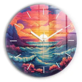 nowoczesny-okragly-zegar-szklany-z-nadrukiem-bajkowy-ocean-i-niebo-fi30-cm