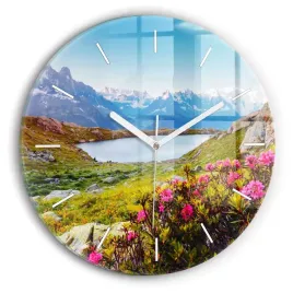 zegar-szklany-minimalistyczny-scienny-lodowiec-mont-blanc-chamonix-fi30-cm