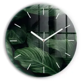 dekoracyjny-okragly-zegar-szklany-z-nadrukiem-tropikalna-monstera-fi30-cm